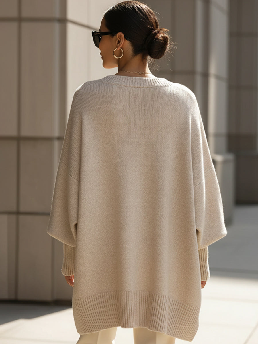 Sofia | Oversize-Pullover aus Baumwoll-Acryl-Mischung