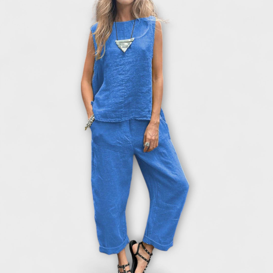 Jennifer - EntspanntesBaumwolle-Leinen Outfit