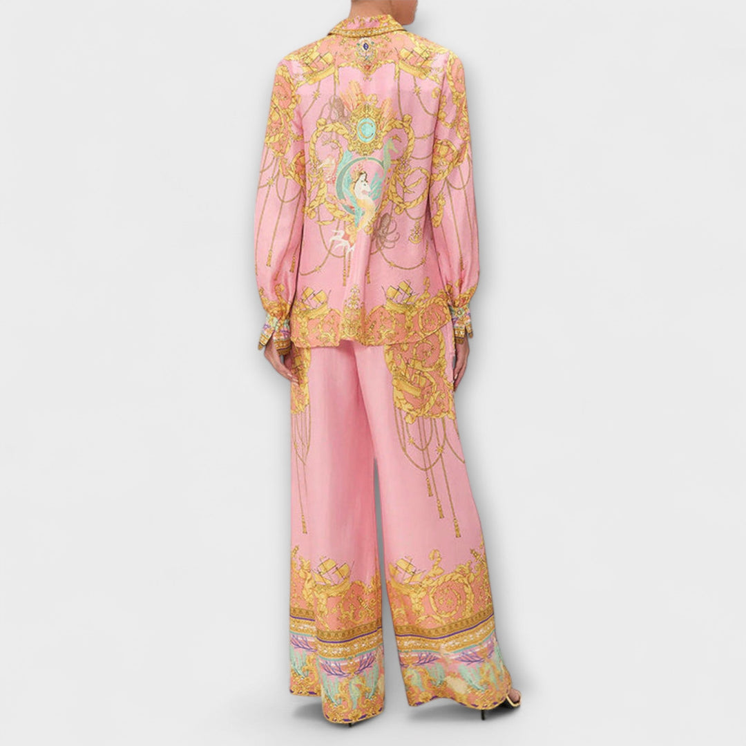 Sage - Meerjungfrau Relaxed Shirt und Elastische Taillenhosen Set
