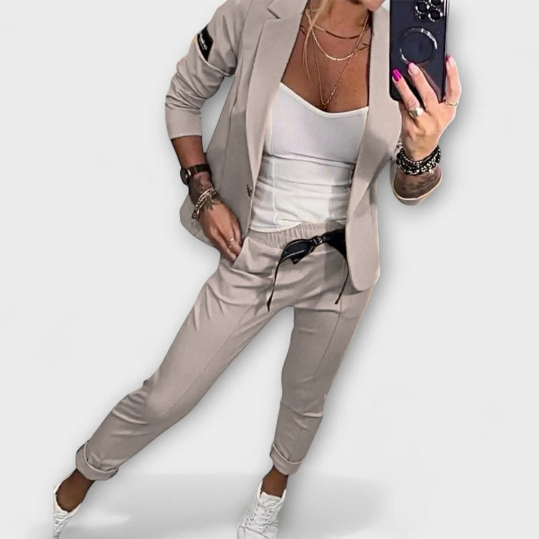 Malou - Koordiniertes Set aus Top, Jacke und Hose