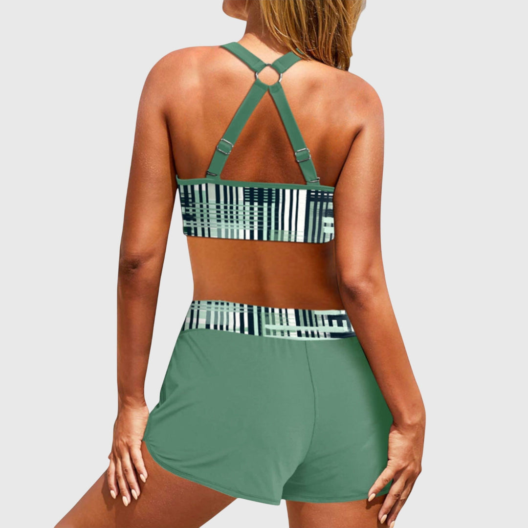 Janelle | Hochtailliertes Ripp-Bikini