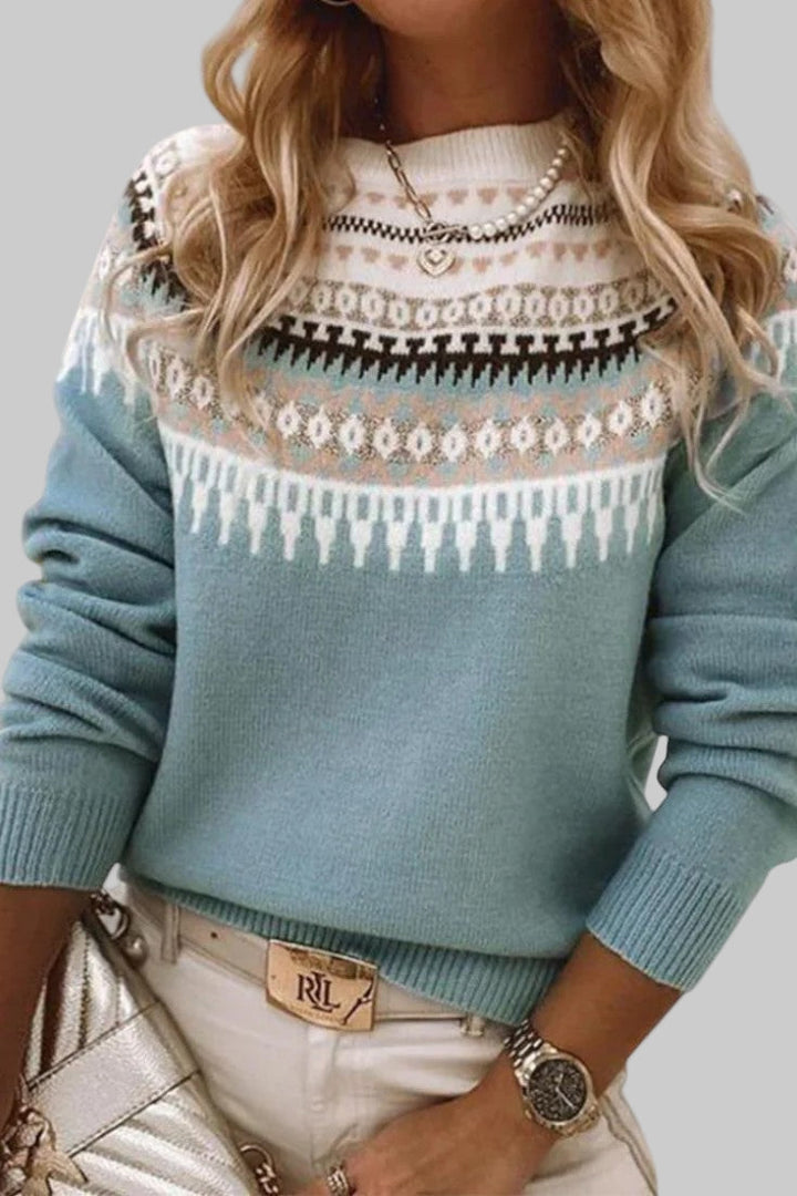 Sara | Strukturierter Pullover mit Rundhalsausschnitt