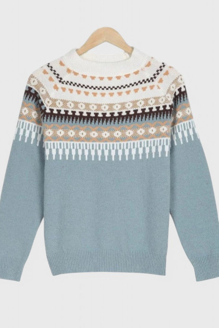 Sara | Strukturierter Pullover mit Rundhalsausschnitt