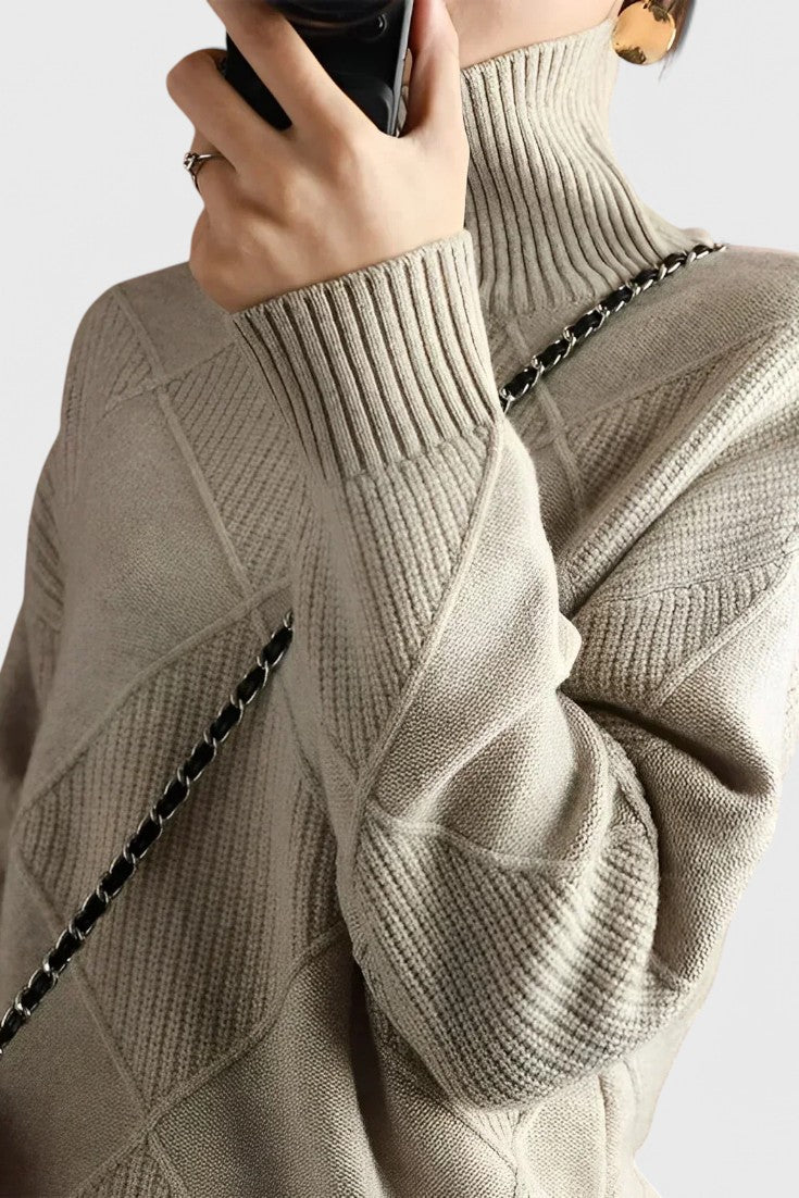 Vittoria | Weicher Pullover mit hohem Kragen