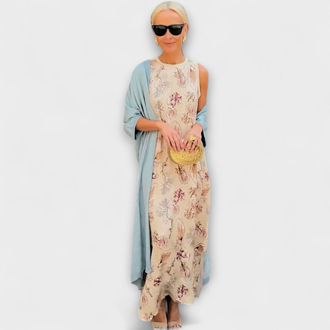 Elveria – Maxikleid mit passendem Cardigan