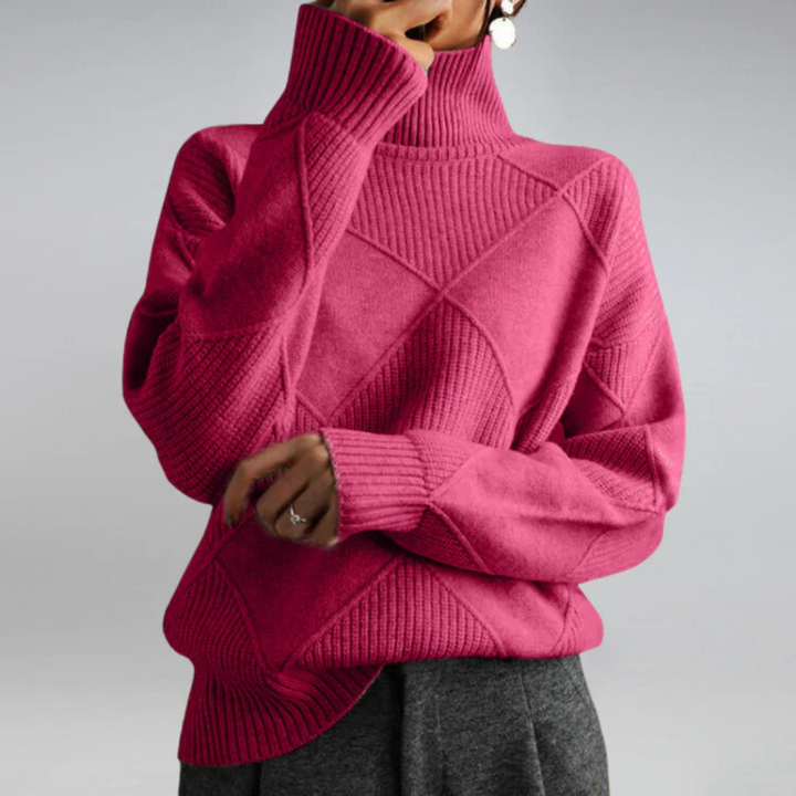 Lauren | Luxuriöser Kaschmirpullover mit Stehkragen