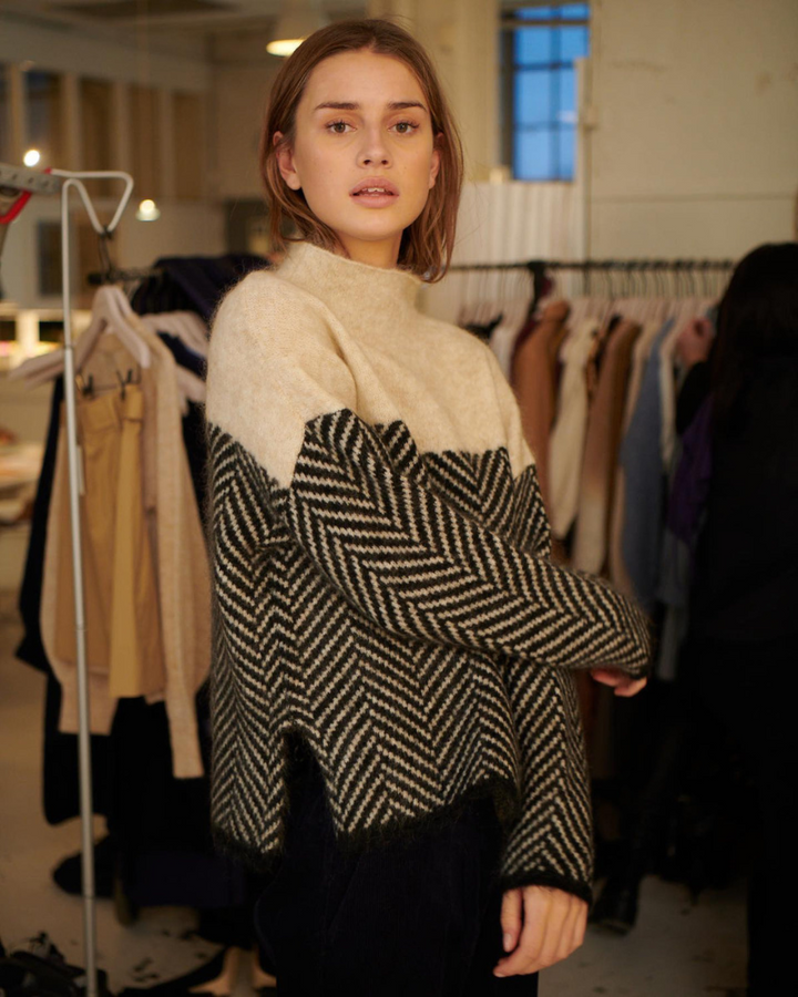 Norah | Pullover aus Baumwolle mit Stehkragen