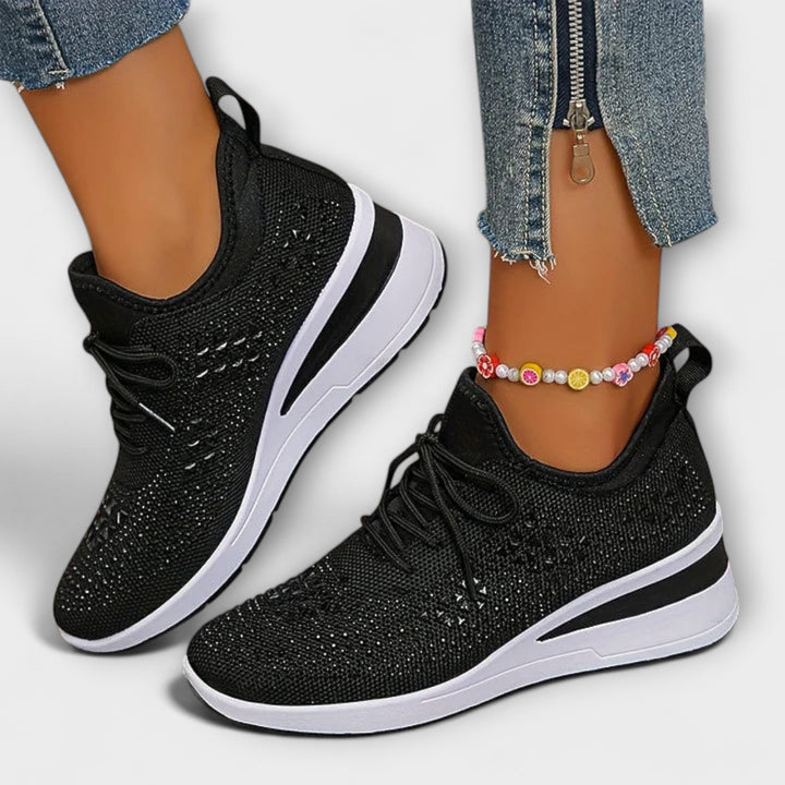 Giselle – Schillernde Orthopädische Sneakers mit Strass