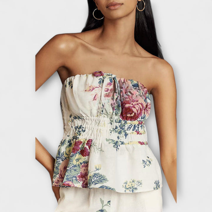 Indigo - Sommer Blumenmuster Set