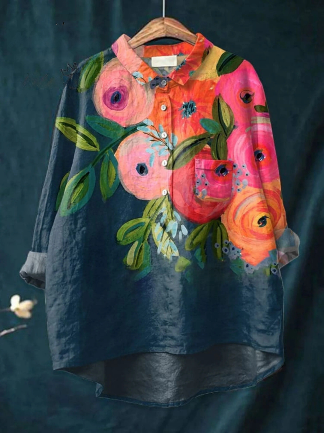 Sandra | Lässiges T-Shirt mit kunstvollem Blumenprint