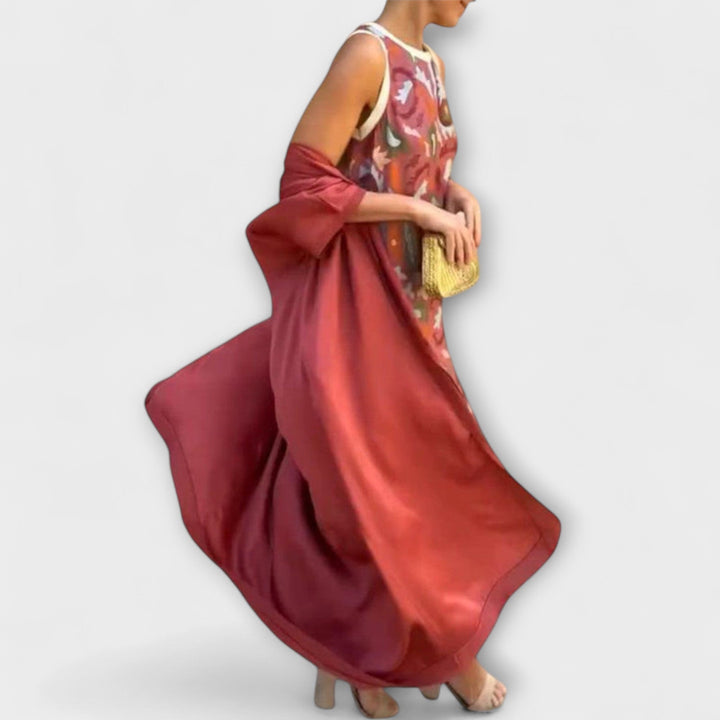 Selviane - Maxikleid mit passendem Cardigan