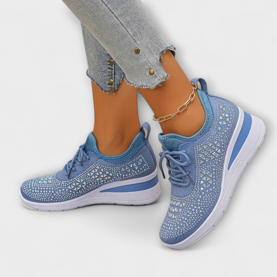 Giselle – Schillernde Orthopädische Sneakers mit Strass