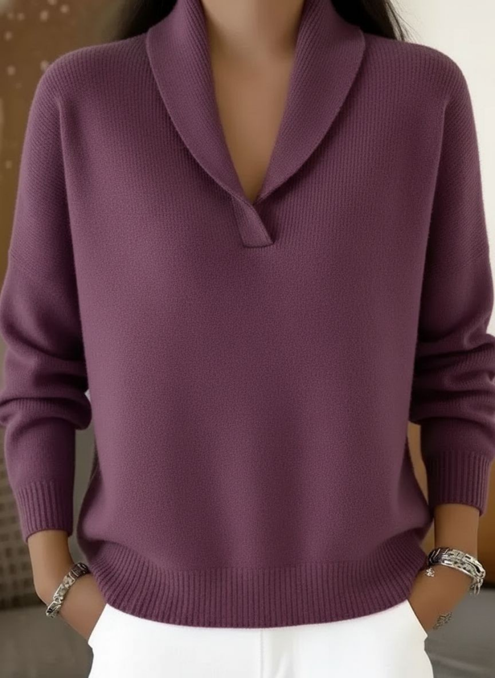 Fiorella | Eleganter Pullover mit V-Ausschnitt