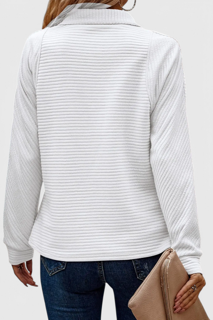 Ludovica | Pullover mit V-Ausschnitt und Reißverschluss