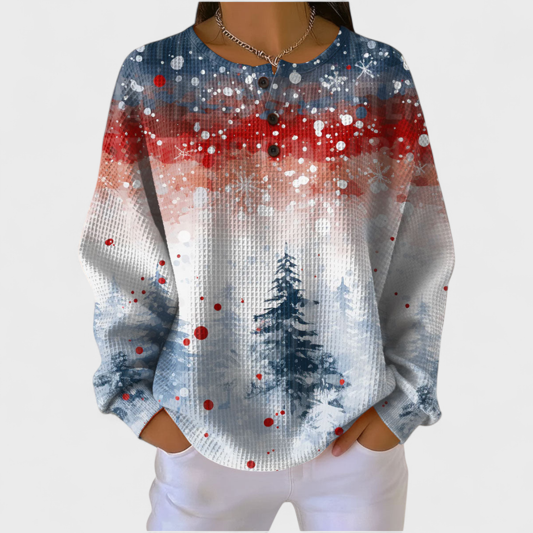 Jasmijn | Weihnachts-Pullover mit weichem Tannendesign