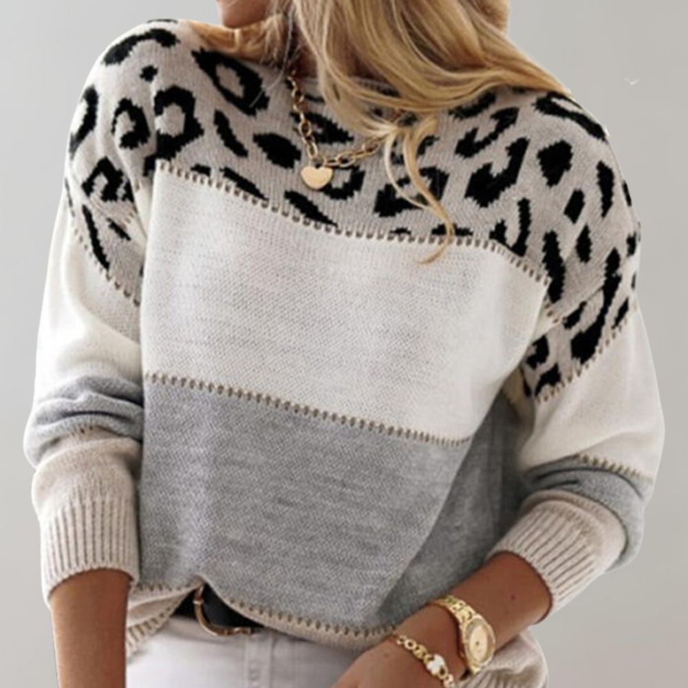 Senna | Pullover und Strick mit Leopardenakzent