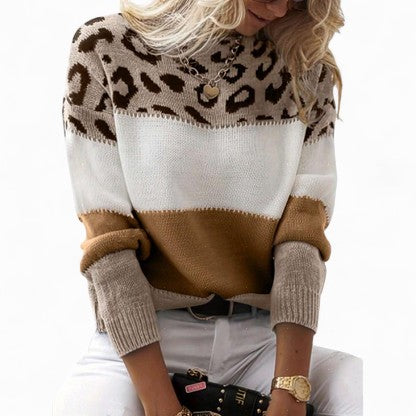 Camilla | Eleganter Pullover mit Animal-Print