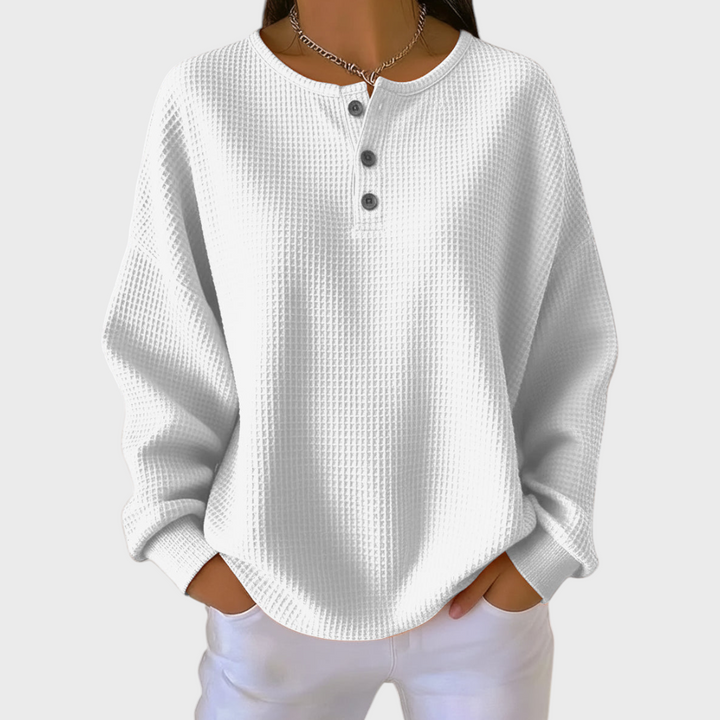 Iris | Pullover aus weichem Waffelstrick