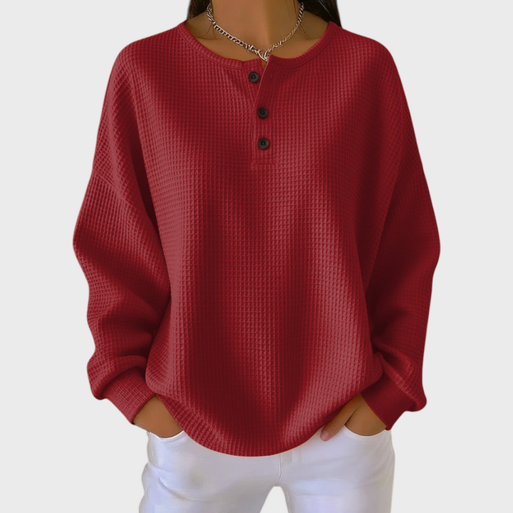 Iris | Pullover aus weichem Waffelstrick