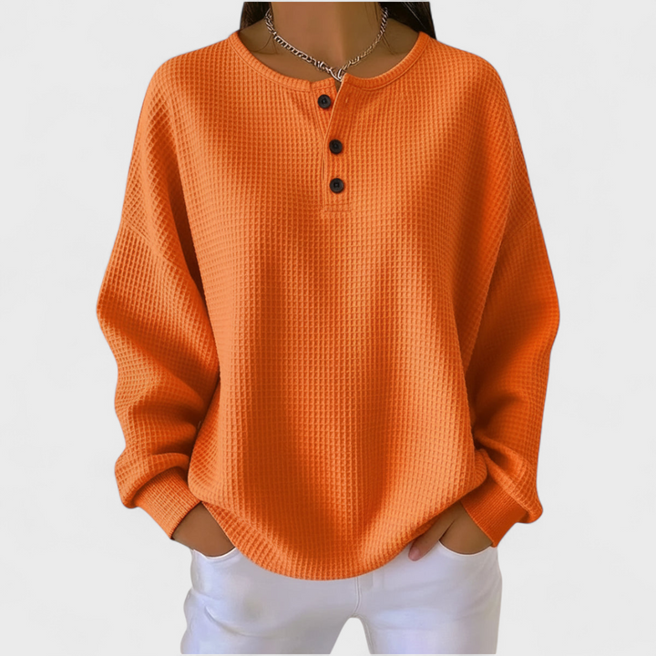 Iris | Pullover aus weichem Waffelstrick