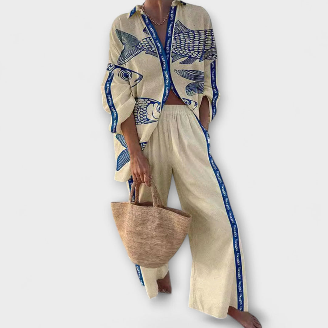 Yazette – Lässiger Look mit Fisch-Print