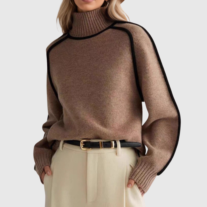 Donna | Eleganter Pullover mit Stehkragen