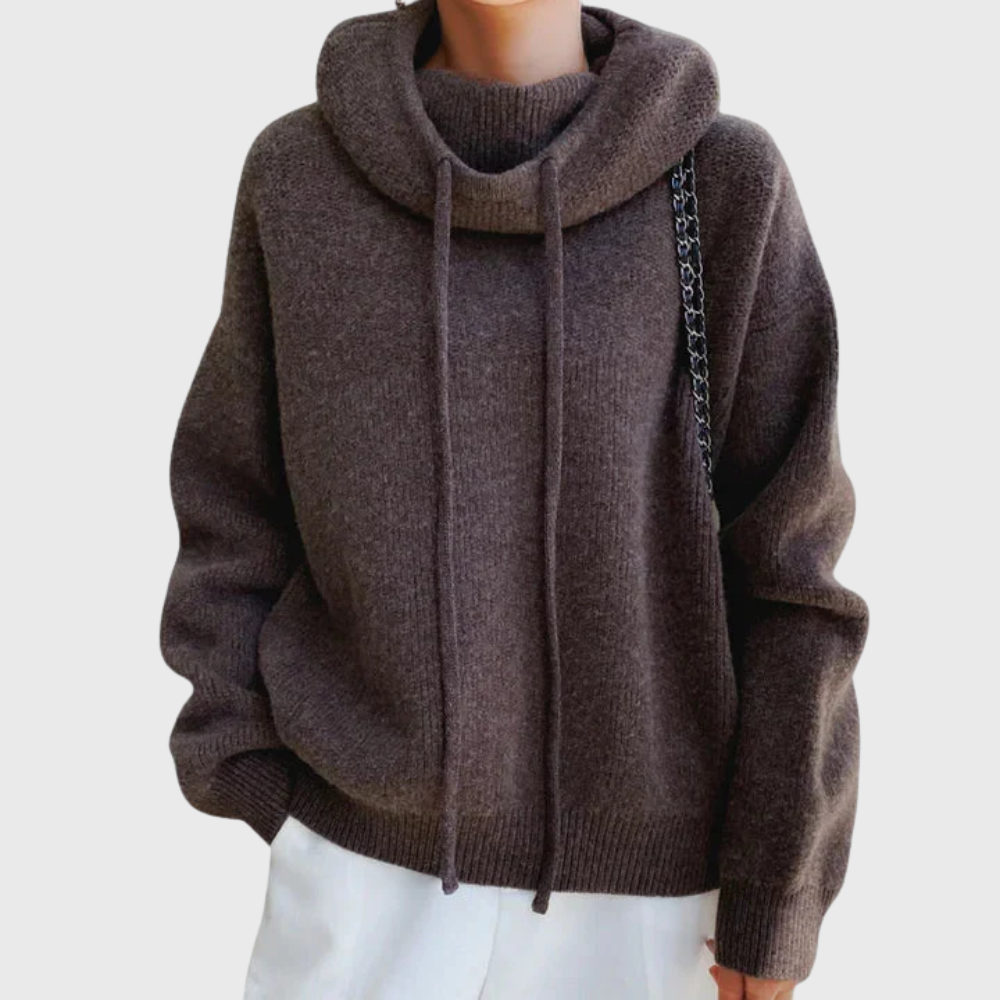 Bianca | Strickpullover mit hohem Kragen