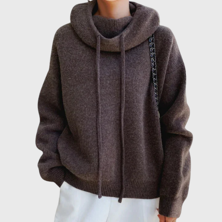 Bianca | Strickpullover mit hohem Kragen