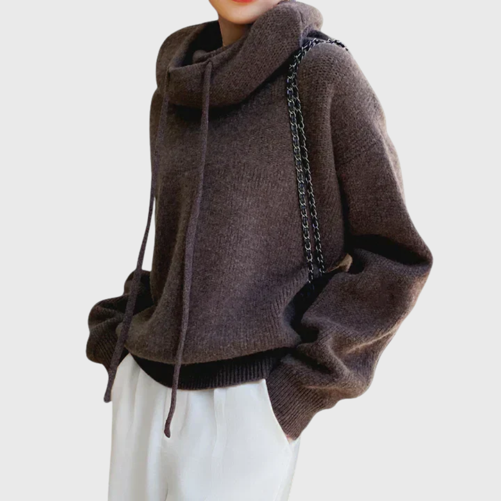 Bianca | Strickpullover mit hohem Kragen