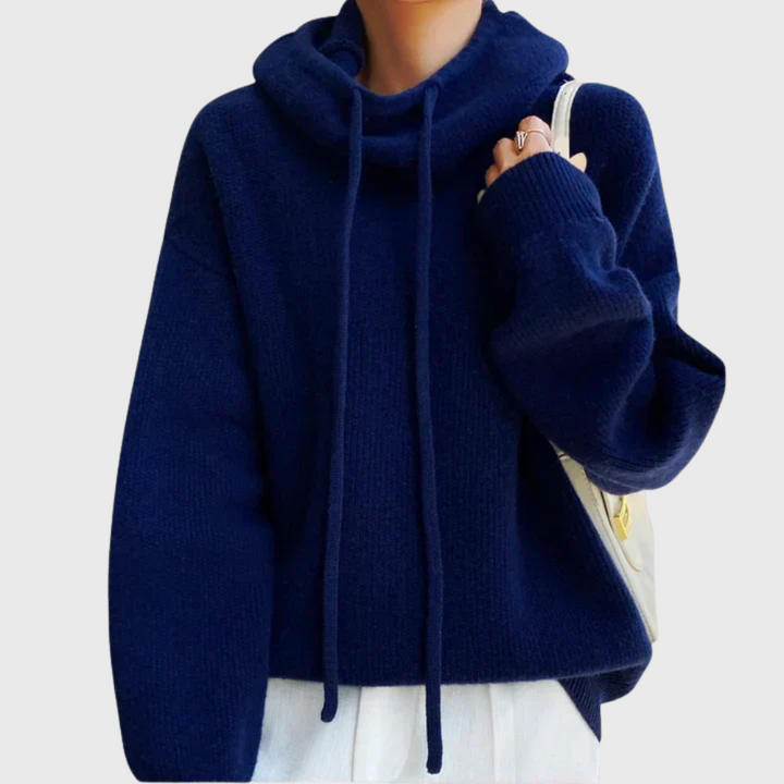 Bianca | Strickpullover mit hohem Kragen