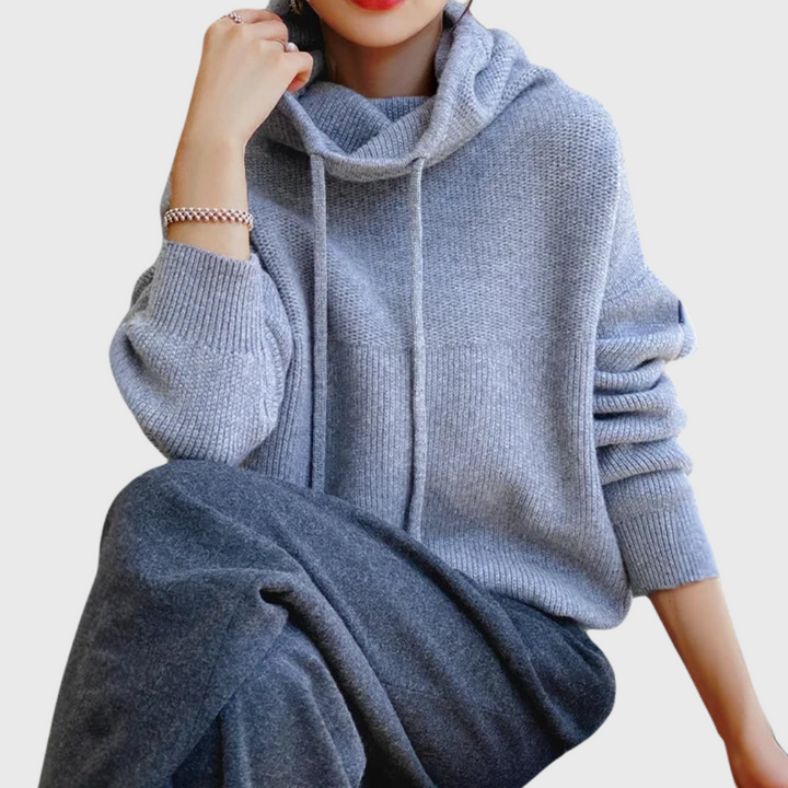Bianca | Strickpullover mit hohem Kragen