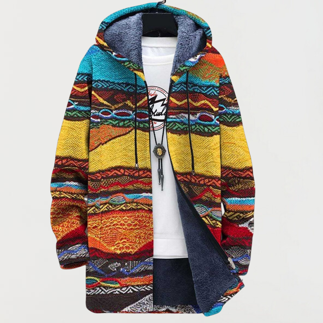 Jorinde | Kapuzenjacke mit ethnischen Bändern