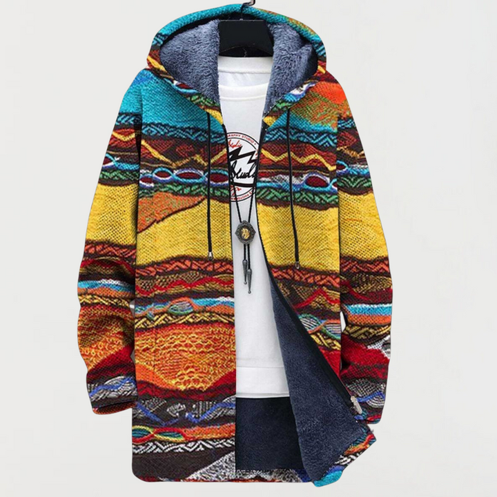 Jorinde | Kapuzenjacke mit ethnischen Bändern
