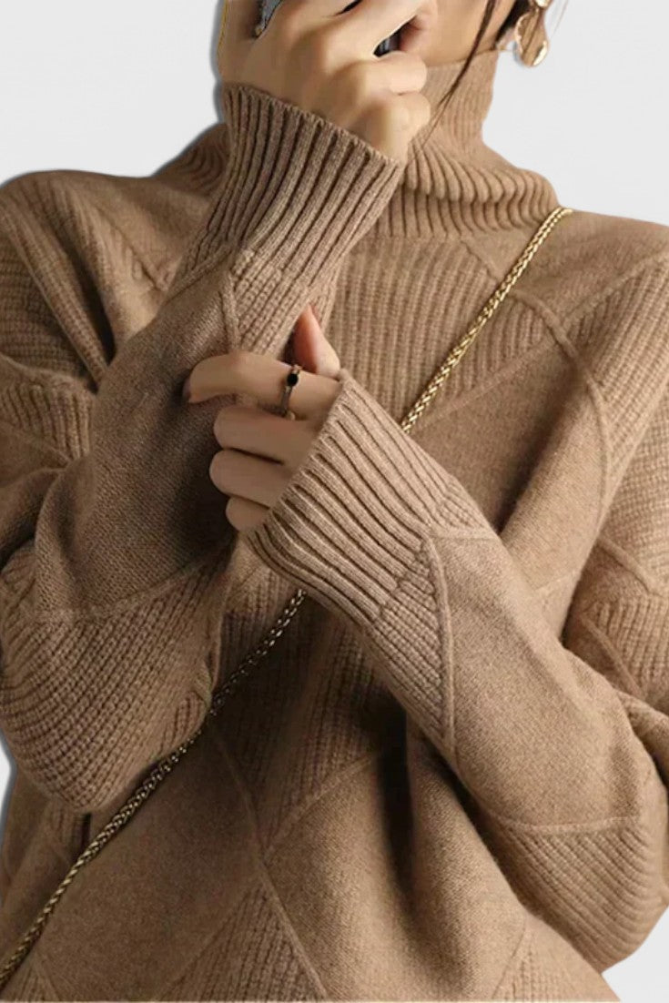 Vittoria | Weicher Pullover mit hohem Kragen