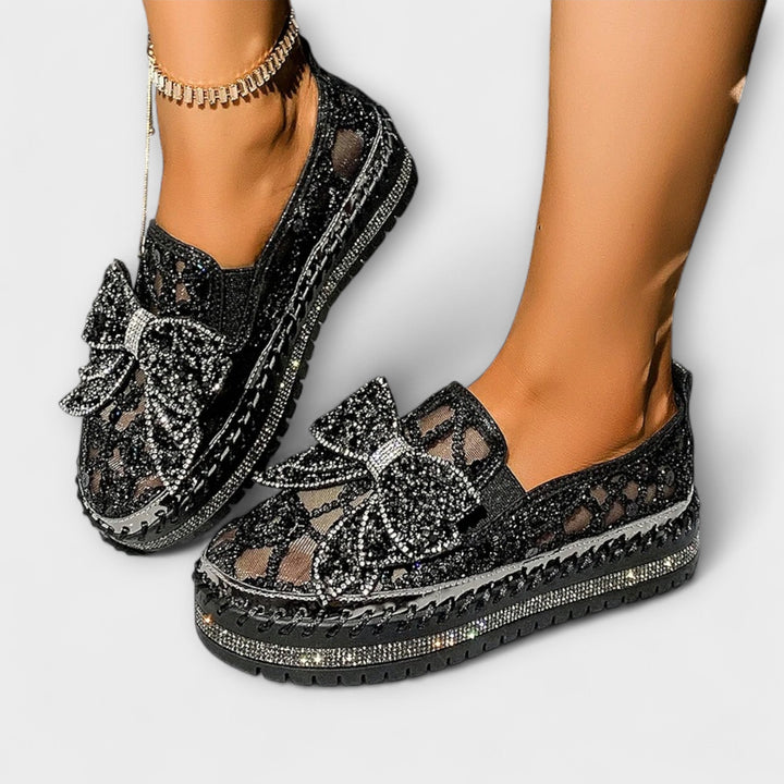 Rue – Loafer mit Strassstein-Schleife