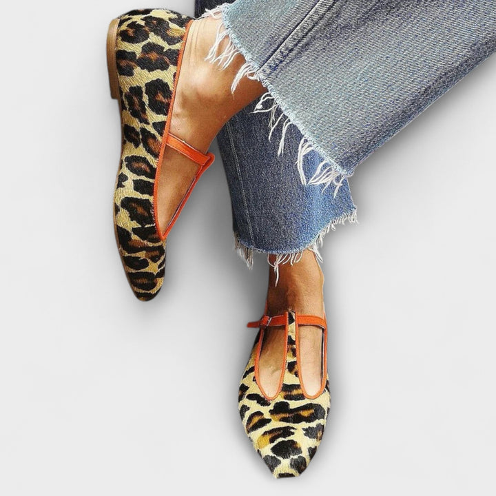 Gaia – Ballerinas mit spitzer Zehenpartie und Leopardenmuster