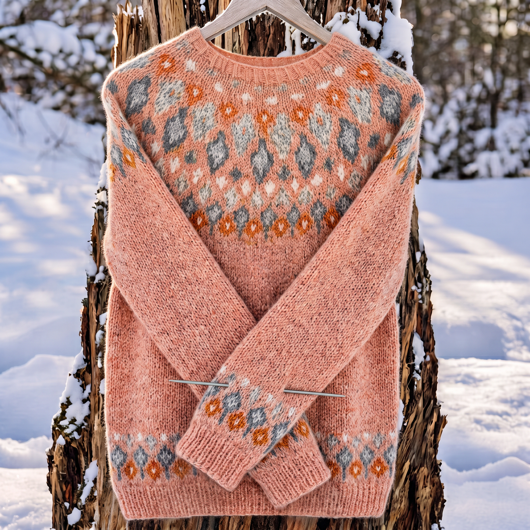 Lucia | Merinowolle Pullover mit nordischem Muster