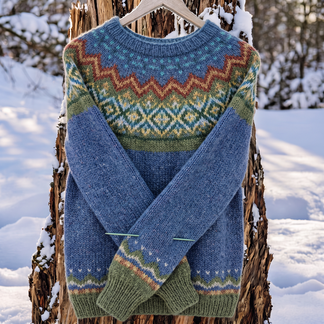 Gaia | Merinowollpullover mit nordischem Muster