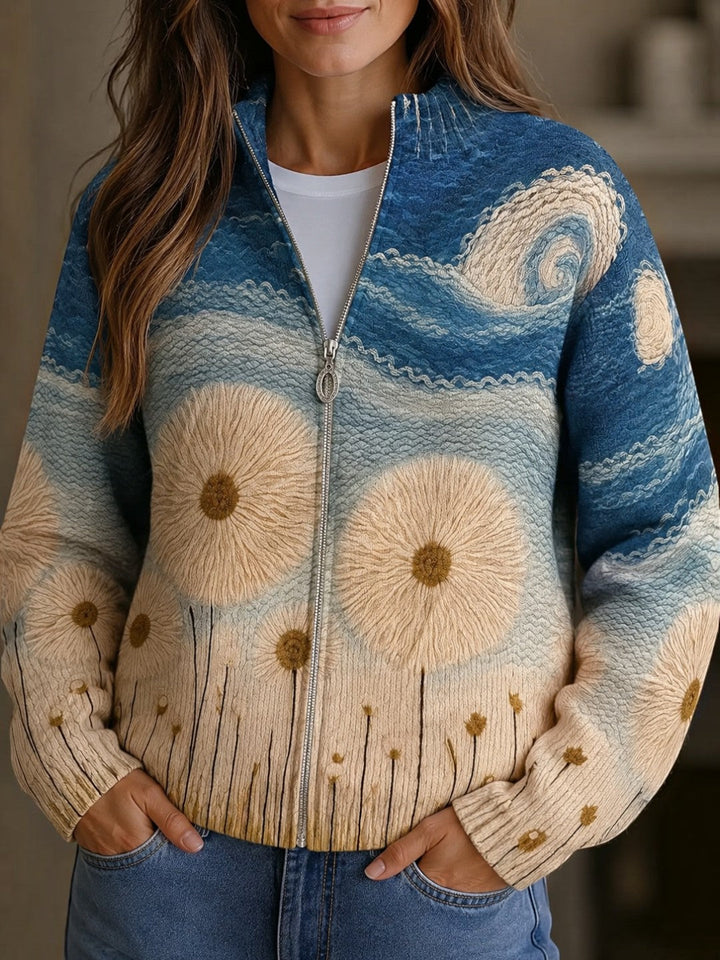 Remedios | Strickjacke mit Löwenzahn-Muster