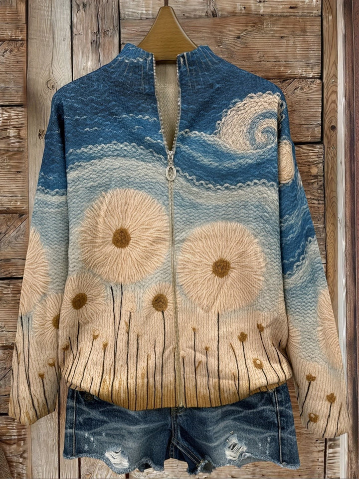 Remedios | Strickjacke mit Löwenzahn-Muster