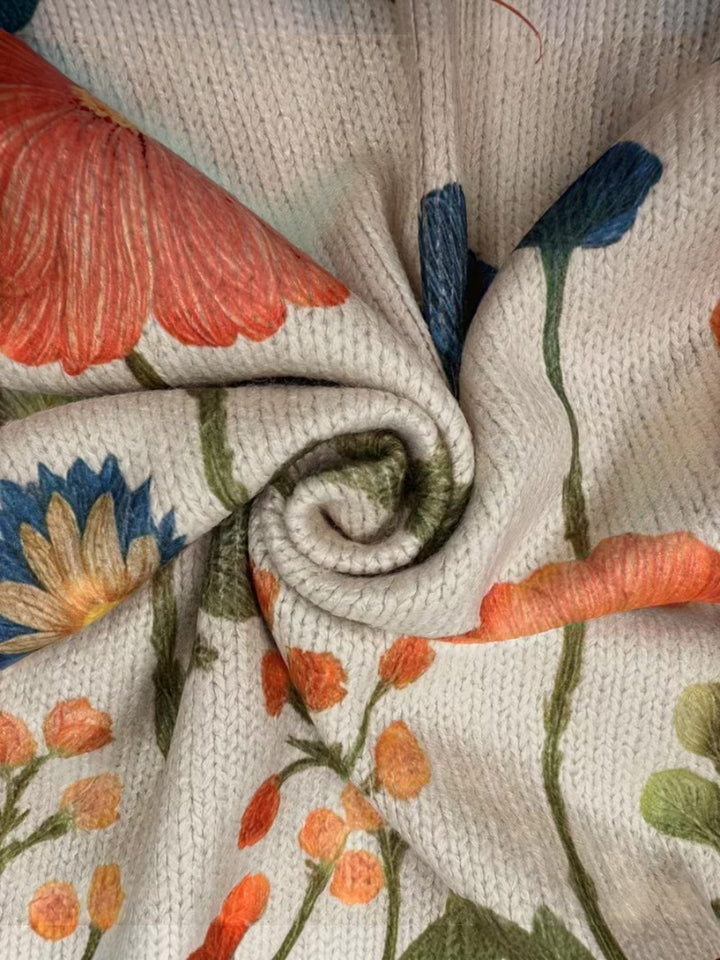 Vanesa | Strickjacke mit Wildblumenmuster