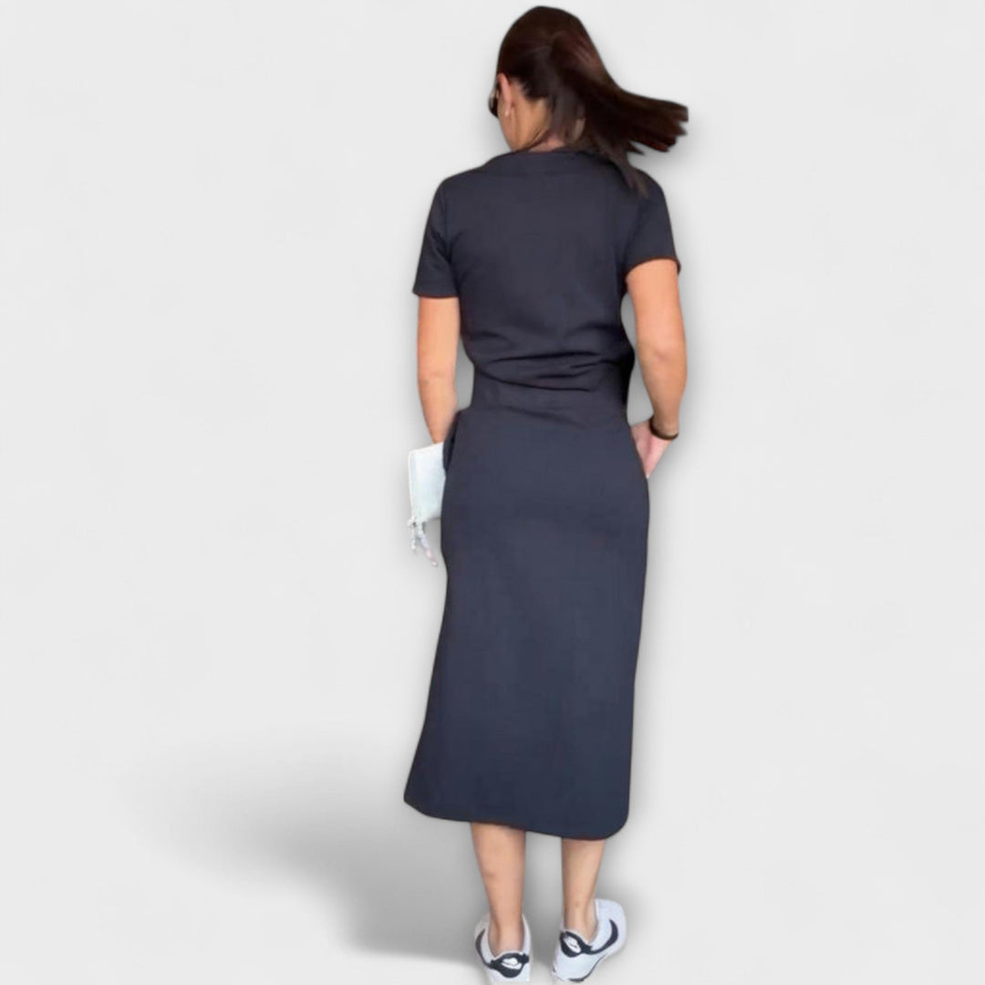 Danielle - Elegantes V-Ausschnitt Top mit Rock