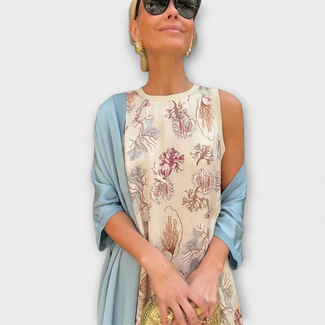 Elveria – Maxikleid mit passendem Cardigan